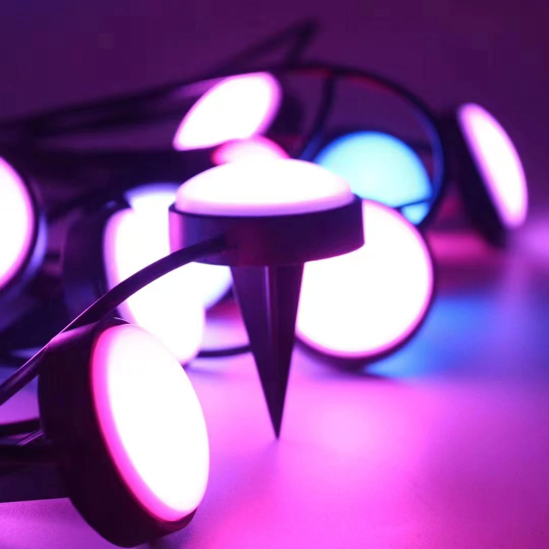 Έξυπνα Αδιάβροχα Διακοσμητικά RGB LED Καρφωτά Φωτιστικά με App Εφαρμογή Κινητού, Αντίδραση σε Μουσική/ Μικρόφωνο, Ρυθμίσεις Χρώματος & Φωτεινότητας 15τμχ